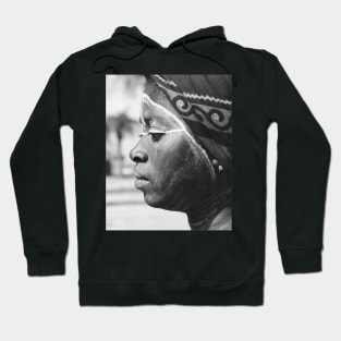 Vintage Profile of a Liberian Woman Hoodie